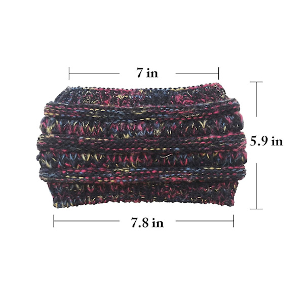 2 stk/8 stk Dame Vinter Kabel Strikket Hodebånd Fleece Foret Ørevarmer Hårbånd Myk Termisk Hodeinnpakning