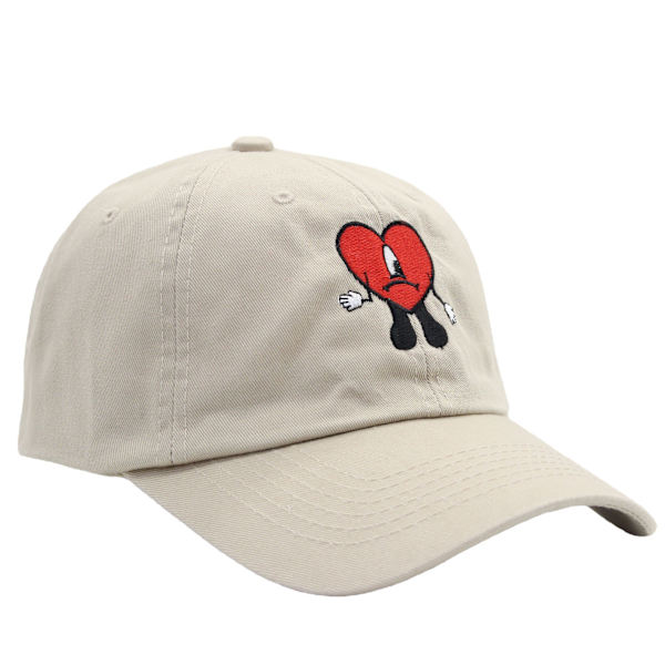 Bad Bunny Broderet Baseball Cap Rød Hjerte And Hat