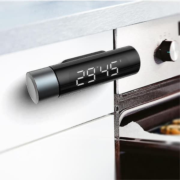 Køkken Timer Vind Op Timer Trykkoger Timer Sort