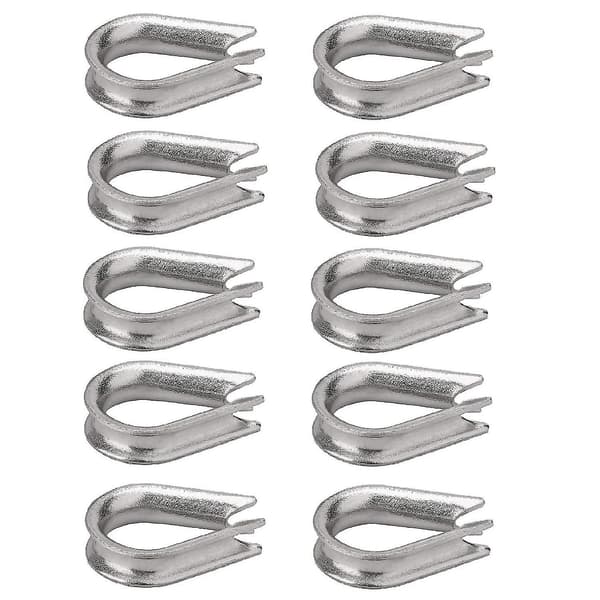 Pakke med 10 stk. M8 304 rustfrit stål wire rope thimbles, wire rope kabel thimble rigging