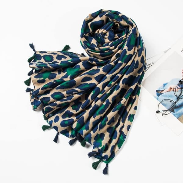 Leopardmønstret sjal skjerf for kvinner-Pashmina sjal skjerfCha