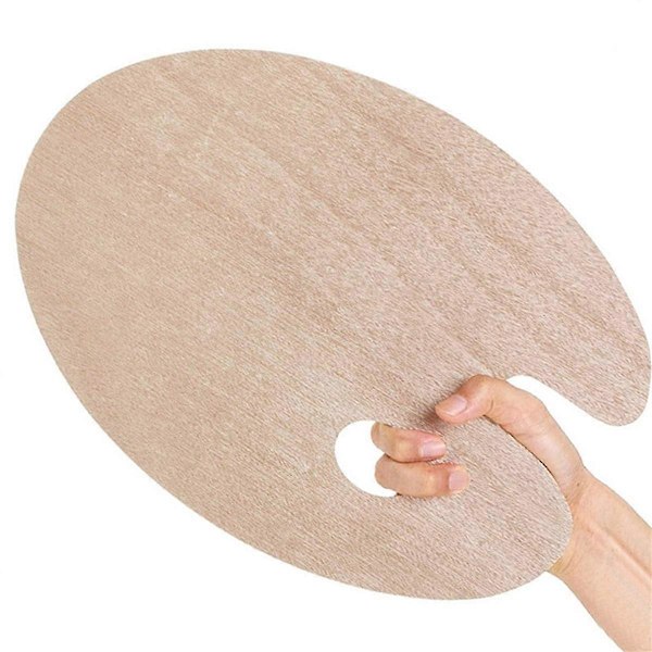 Puinen Paletti Puinen Soikea Maalauspaletti Peukalonreiällä