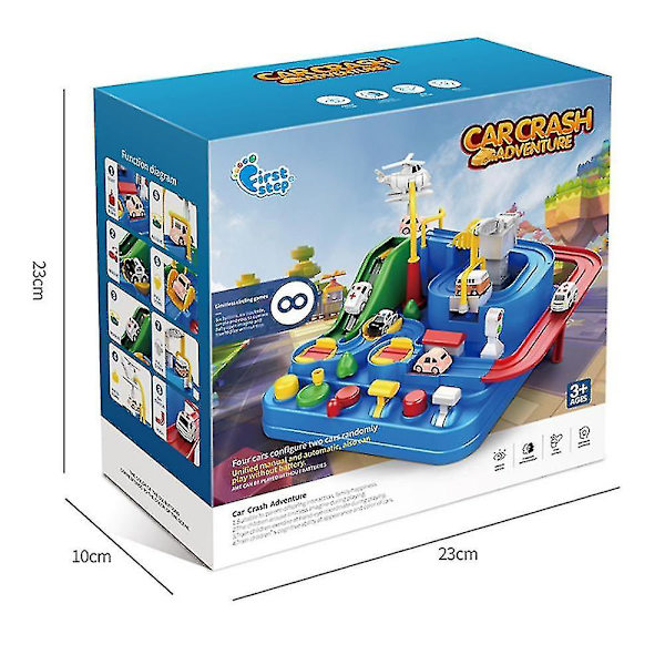 Adventure Racing Rail Car Game Track Toys Børn Gray