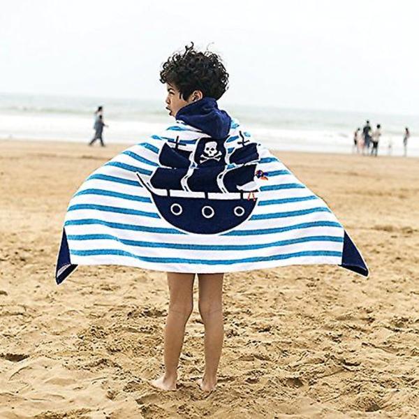 Drenge Piger Hætte Strand Badehåndklæde Børn 100% Bomuld Badekåbe Tegneserie Badetæppe Svømning Surfing Poncho Sport Robe
