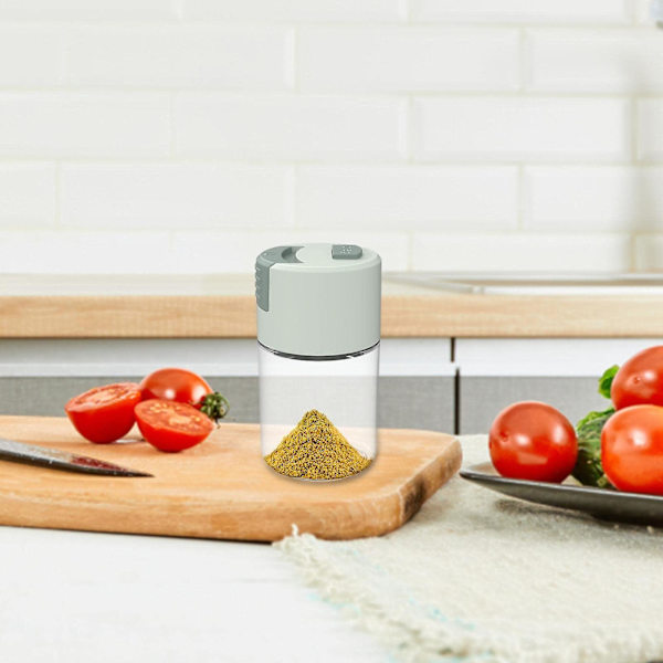 Mätkryddflaska, doseringskryddflaska, köksredskapstillbehör, saltpepparkumminpulverglasburk Green