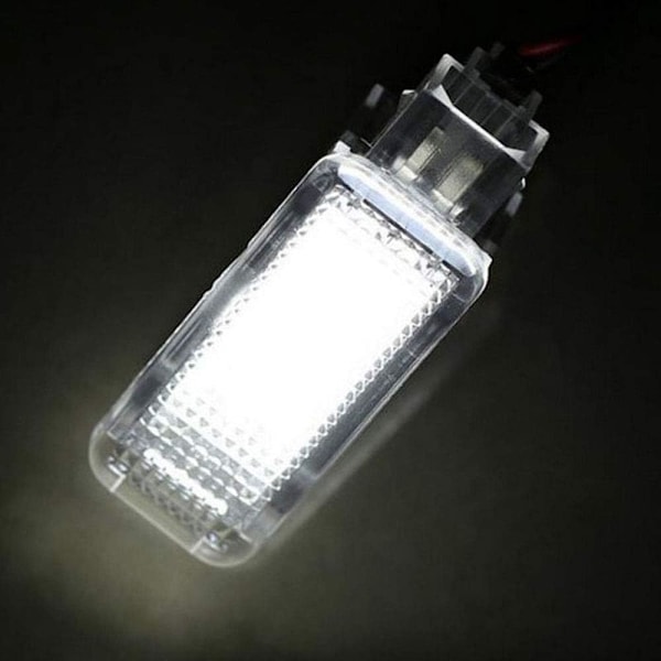 2 st vita LED-innerdörrar bagageutrymme fotbelysning automatisk LED-fotbelysning bil LED-belysning för Audi A1 A4 A5 A6 Q3 Q5 Q7