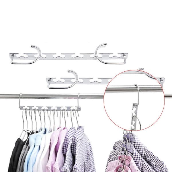 Multikrok sammenleggbar kleshenger, garderobeoppheng 8PCS