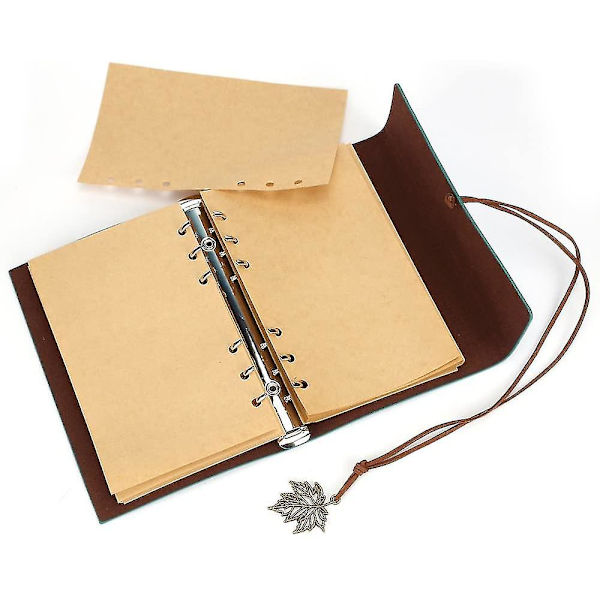 Nahkainen kirjoituslehtiö, Maleden Classic Spiral Bound Notebook Täytettävä päiväkirja