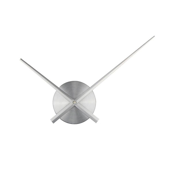 3D-klockvisare, DIY stora klockvisare, väggklockor 3D heminredning, kvartsurmekanismtillbehör Silver