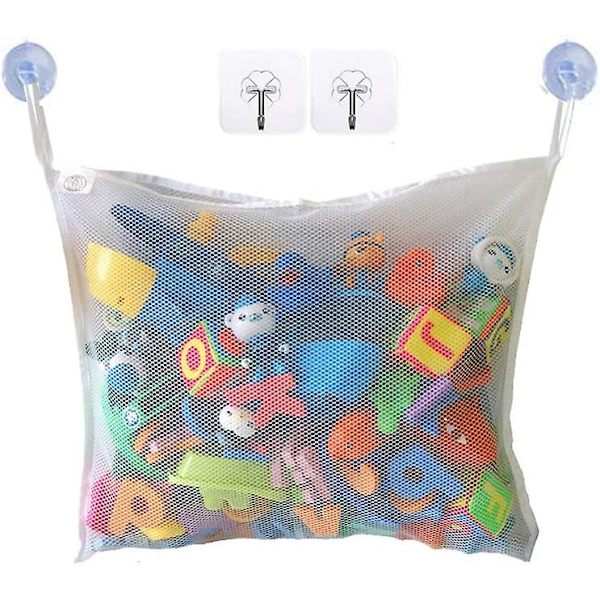 Badleksaksförvaring Badleksaksorganisatör Nät Badleksaksorganisatör Hållbar design + 2 extra starka sugkoppar!
