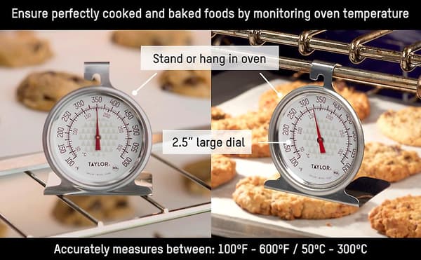 Ovntermometer Temperaturmåler Øjeblikkelig aflæsning Termometer Rustfrit stål Probe Hold Dial Up