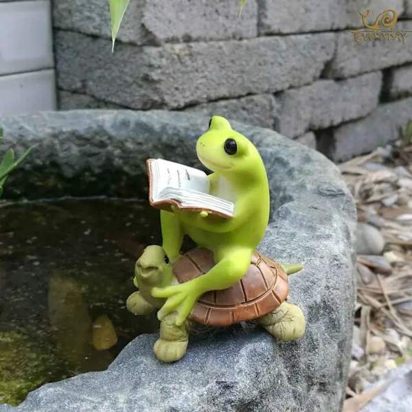 Samling Dyr Froske Fe Hage Statue Miniatyr Landskap Hjem Innredning Tilbehør Bursdagsgaver Suvenirer