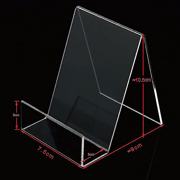 6 pakker gennemsigtig akryl bogstand, transparent bogdisplaystand, bogstativer til display, akrylreol