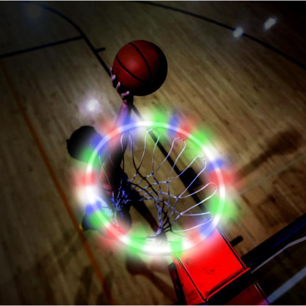LED-basketballkurvlys basketballkurvlampe med solfargendringssensor basketballkurvlampelengde 1,5 m 45 lys