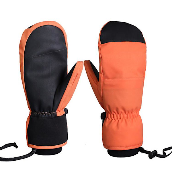 Snowboard Handsker Luffer Varme Touch Screen Vandtætte Ski Handsker Orange M
