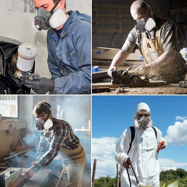 Återanvändbar halv ansiktsmask 6200 spraymask för sprutmålning kemisk maskinpolering svetsning träbearbetning