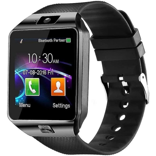 Bluetooth Smart Watch, Touch Screen Handled Smart Phone Watch Kamera Stegräknare Med Sim Sd-kortplats