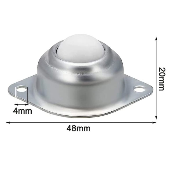 4 stk. små kuglehjul, kraftige transportbåndskuglehjul 0.5 in