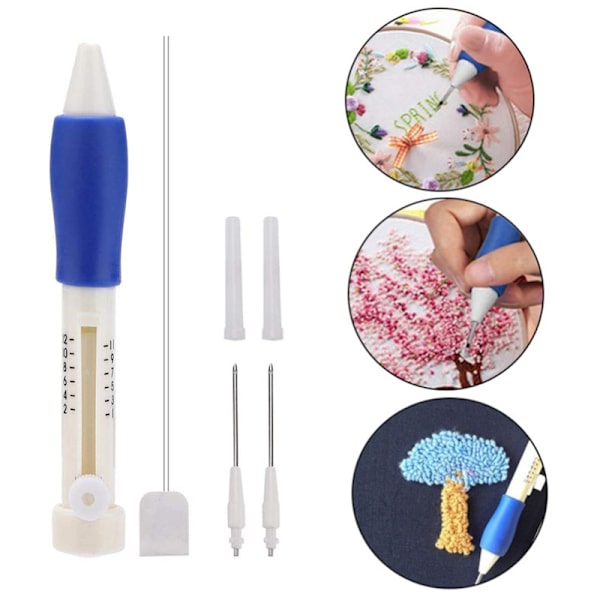 2-pack ryska broderiverktyg stämplade blomnålar hög broderinålar stämplade blomnålar