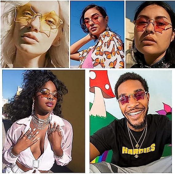 Solbriller til kvinder Oversized Cute Rimless Eyewear Luxury Trending Sun