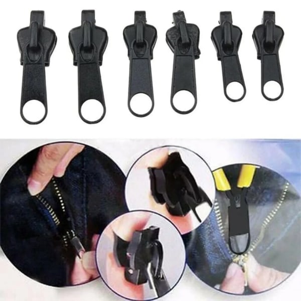 60st Universal Instant Zipper Repair Kit Ersättningsdragkedja Tänder Rescue Slider Ny design för DIY-sömnad