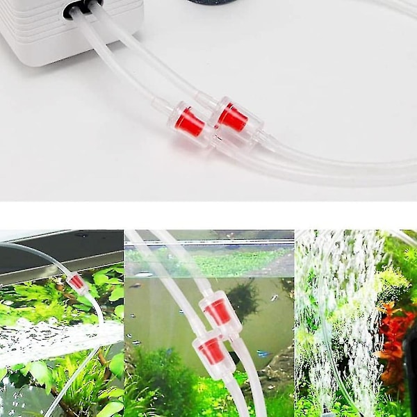 Plast Envägs Backventiler 10st Akvarium Luftpump Red