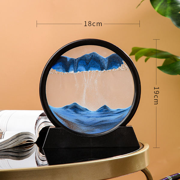 3D flytande sandmålning dekorativ konst timglas vardagsrum skrivbord dekompression heminredning present 7 tum