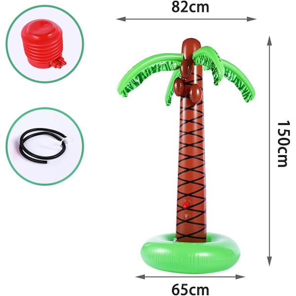 Oppblåsbar palmehagesprinklerleke, sprayvannsleke for barn sommer utendørsfest strandaktivitet
