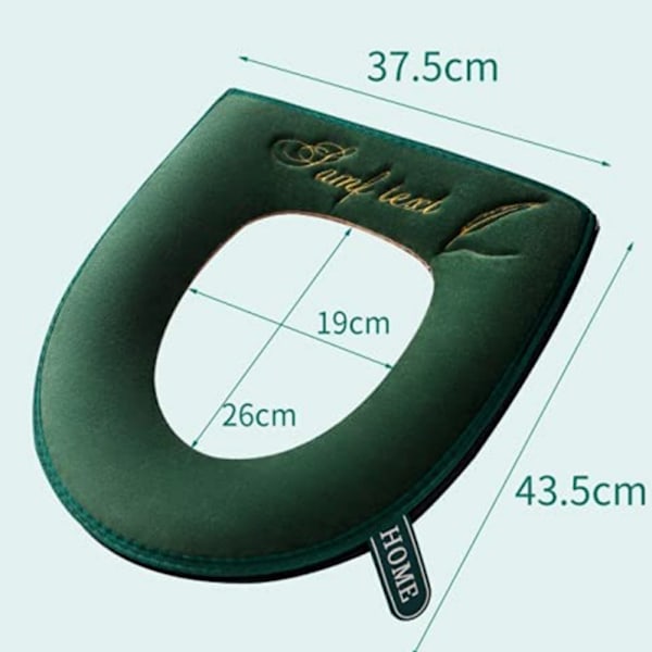 1 förpackning tjockare mjuk toalettstolsskydd med toalettlockhandtag Mjuk tjock kudde Tvättbar Passar alla ovala toalettstolar