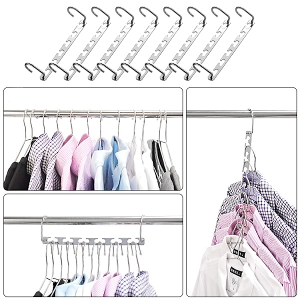 Multi-hanger bøjle, garderobe bøjle 8PCS