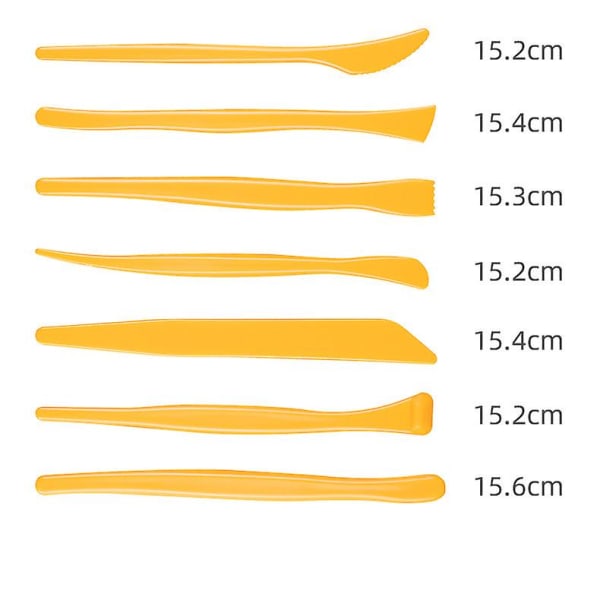 6 stk polymerleireverktøy, modelleringsleire, skulptureringsverktøysett for keramikk, skulptur, treprikkeverktøy 7PCS