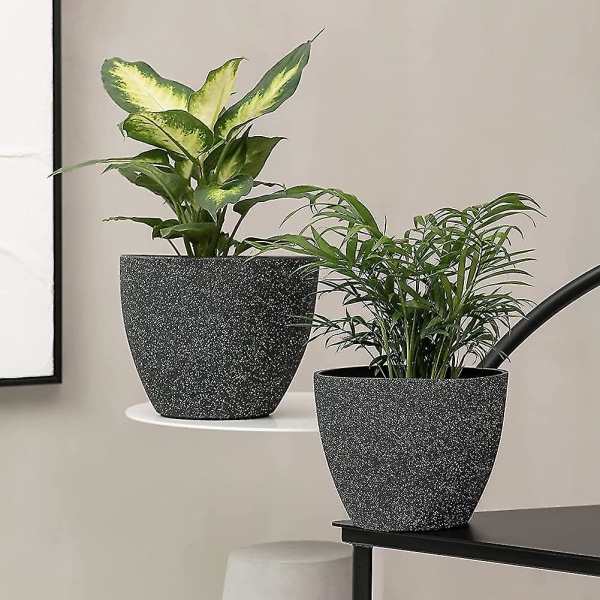 Flower Pots Outdoor Garden Planters, Indoor Plant Pots With Drainage Holes