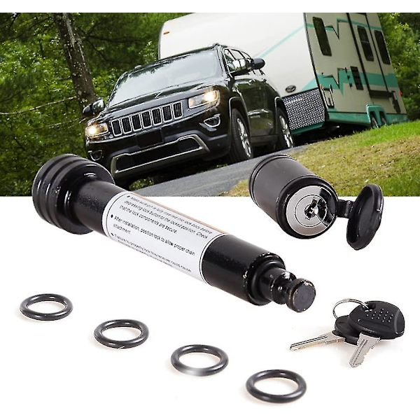Hitch Pin Lock, 5/8 tum Hitch Receiver Lock Kolstål Trailer Hitch Pin Lock För de flesta 2 tum Receiver Hitches