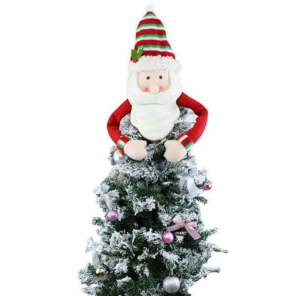 1 x Juletrær Toppstjerne Gammel Mann Liten Ornament Juleartikler Filt Juletrær Lue Henger Ornament