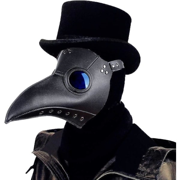 Raxwalker Plague Doctor Mask Halloween Props Costume Set Black Mask