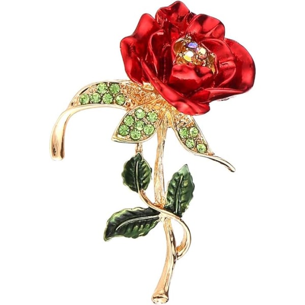 Dame broche, mors dags gaver, rose diamant legering broche bedste gaver til mors dag og fødselsdag (Pink)