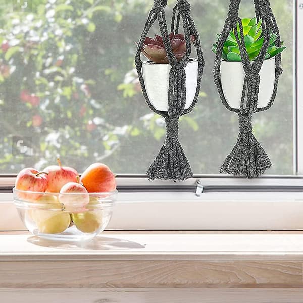 13 tommer Mini Macrame Planteophæng, Søde Biltilbehør, Boho Bakspejl