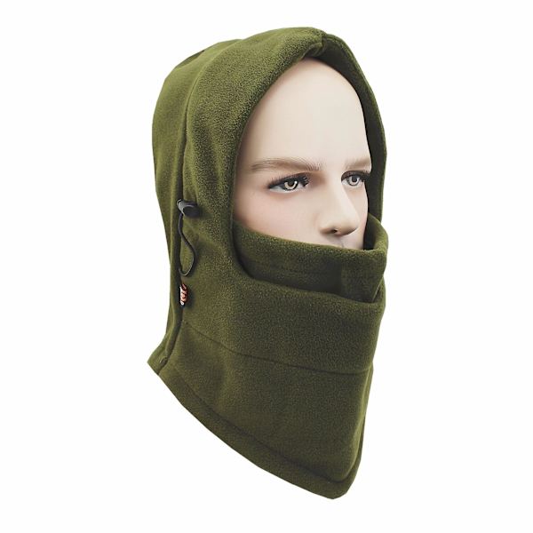 Vindtett skimaske termisk hette tung vinter varm motorsykkel ansiktsdeksel lue for menn kvinner (svart) Army Green