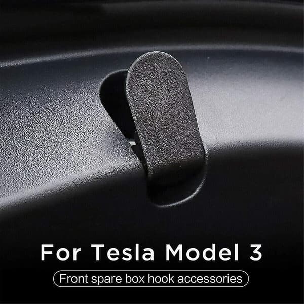 2 stk. forreste krog til Tesla Model 3 sort slidstærk ABS bilmodifikation passer til Tesla husholdningskrog forreste krog Tesla Model 3 ABS praktisk