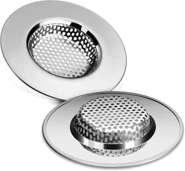 Rustfritt stål vask siler sett med to deler (7,7 CM)