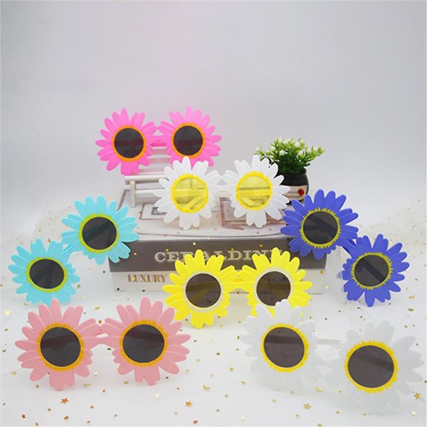 Solsikke Daisy Form Solbriller Sjove Briller Fest Samling Picnic Fotografi Solbriller Fest Dekoration Rekvisitter Purple