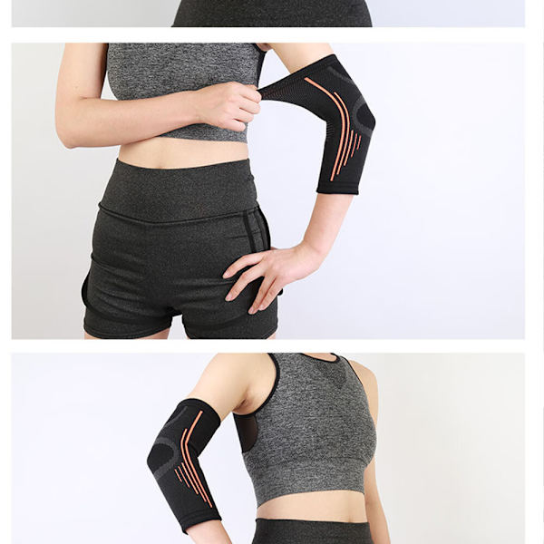 2-pack armbågsskydd med rem och kompressionseffekt för tendinit, M