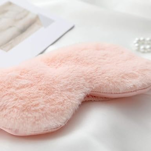 Mjuk plysch kanin sovmask nattmask silke blackout ögonmask för sovande rese mask med elastisk rem, kvinnor och män, flerfärgad valfri