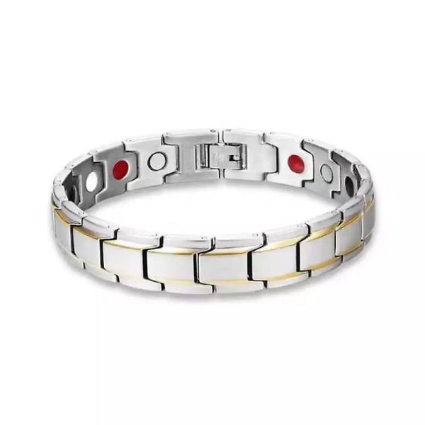 Populärt löstagbart magnetarmband Europeiska och amerikanska hälsomagnetarmband för män för män magnetiskt armband Silver and Gold