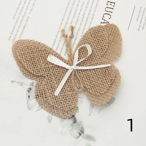 Burlap Blomster Assorteret Håndlavet Burlap Rose Til Bryllupsdekoration A