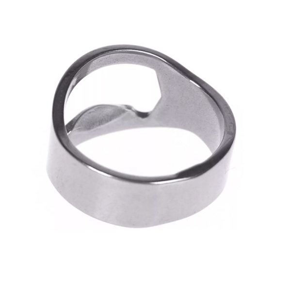 4 st flasköppnare, fingerring ringöppnare, metallflasköppnare i rostfritt stål