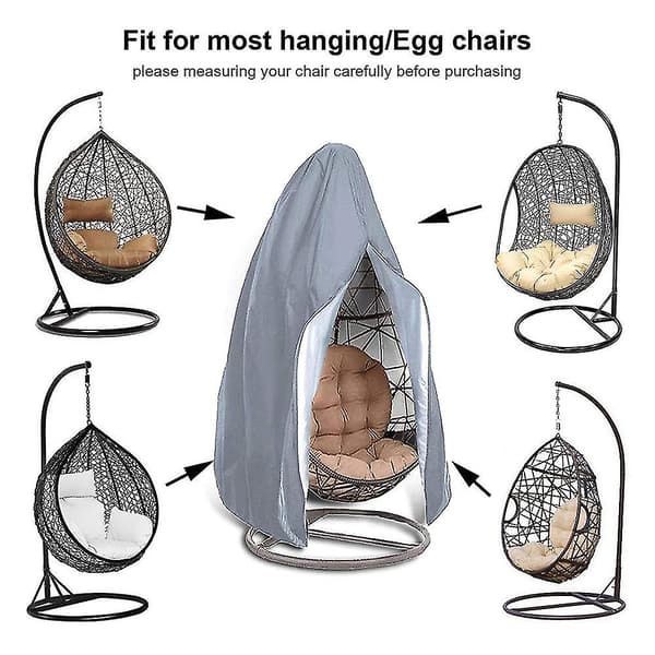 Hängande Äggstolsskydd, Hållbart Äggsvängstolsskydd Med Dragkedja Grey