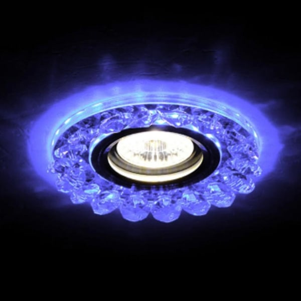 Cob LED-loftslampe, indvendig varm hvid + sidemonteret blå, rund, enkel dekorationshjemmelampe til spisestue, stue, helt ny