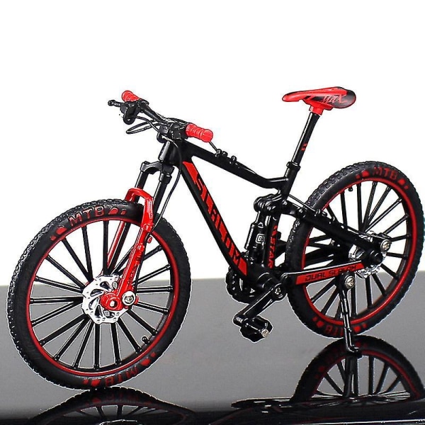 Mini 1:10 Legering Cykel Skala Model Dasktop Simulering Ornament Finger Mountainbikes Legetøj Red