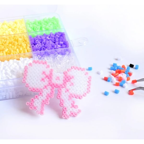 Barnens DIY intelligensleksak, Amazon-set, 2,6 mm bönpussel, 20 rutnät pusselbräda